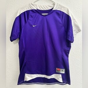 Nike Womens L soccer jersey Dri FIT Purple